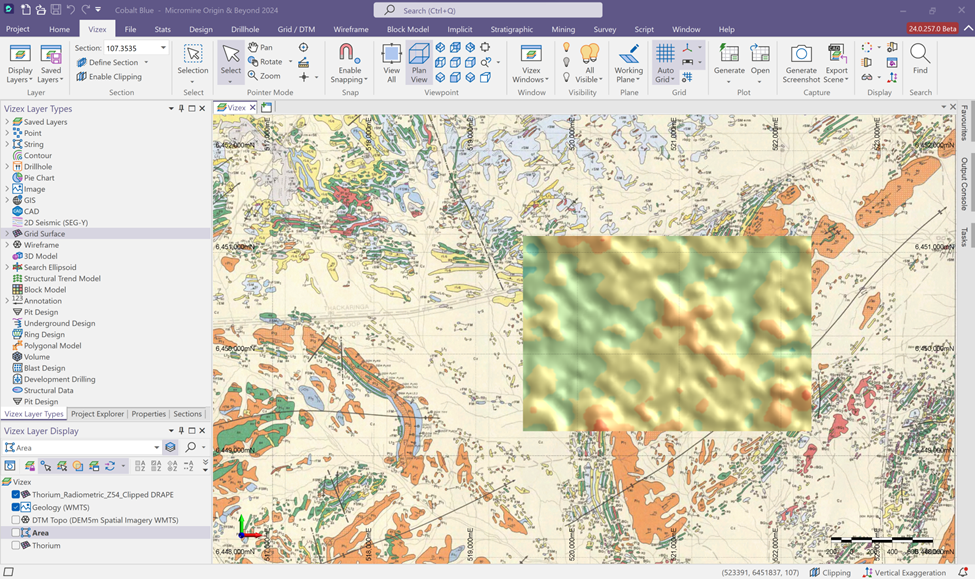 Drape images onto Topography – Micromine Origin and Beyond